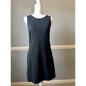 J.Crew Sleeveless A-Line Dress Jumper Gray Knit Career Spring Transition Size S